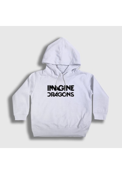 Presmono Unisex Çocuk Logo V2 Imagine Dragons Kapüşonlu Sweatshirt Beyaz Presmono Unisex Çocuk Logo V2 Imagine Dragons Kapüşonlu Sweatshirt Beyaz