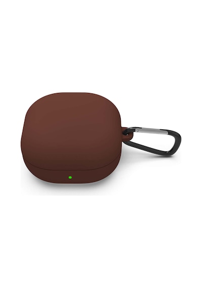 Microsonic Samsung Galaxy Uyumlu Buds Live Mat Silikon Kılıf Kahverengi