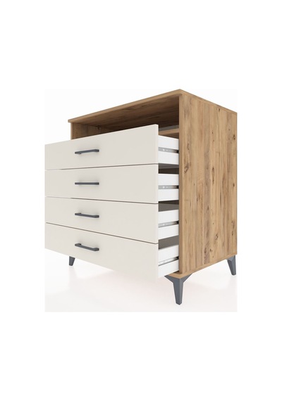 Kronos Şifonyer Tek Raflı 4 Çekmeceli 88x59x96 Çam-aytaşı Atlas Çam