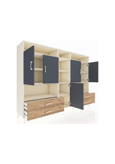 Hyperion Dolap 12 Raflı 4 Çekmeceli 5 Kapaklı 220x44x163 Aytaşı-a Aytaşı-antrasit/çam Hyperion Dolap 12 Raflı 4 Çekmeceli 5 Kapaklı 220x44x163 Aytaşı-a Aytaşı-antrasit/çam