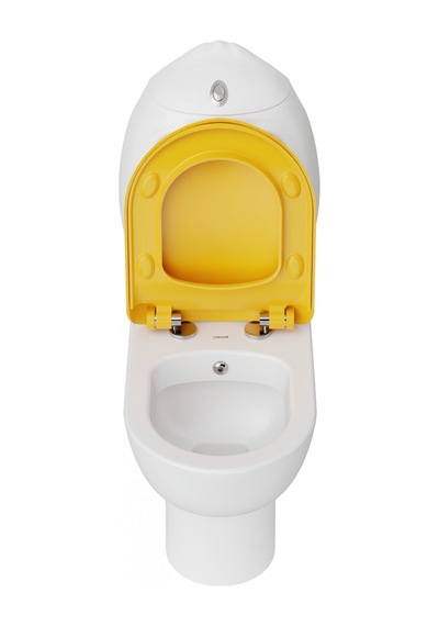 Ducky Duvara Dayalı Çocuk Klozet Takımı Beyaz