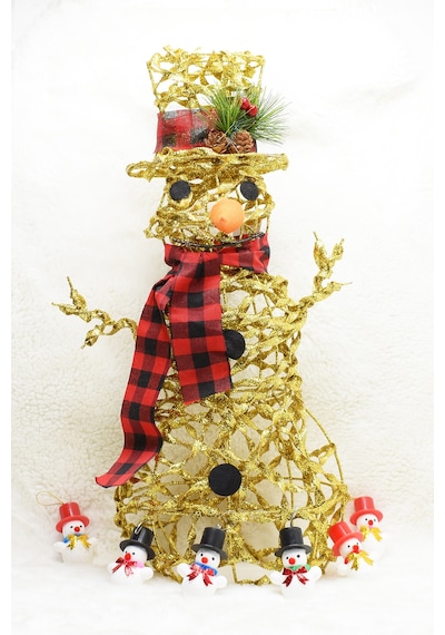 Gold Tel 3d Kardan Adam Süs Yılbaşı Süsü 54cm