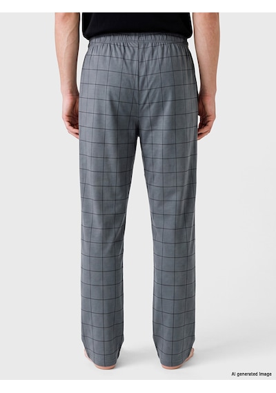 LC Waikiki Lc Waıkıkı Antrasit Regular Fit Ekose Erkek Pijama Alt
