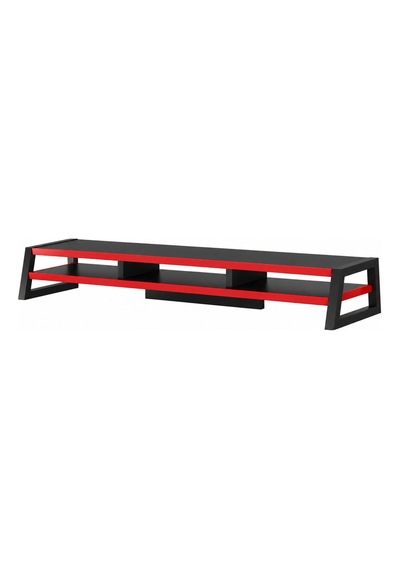 Tıtan Çift Monitör Yükseltici Stand, Gaming Oyuncu Monitör Standı, Masaüstü Ekran Yükseltici Ve Düzenleyici Raf Siyah-kırmızı