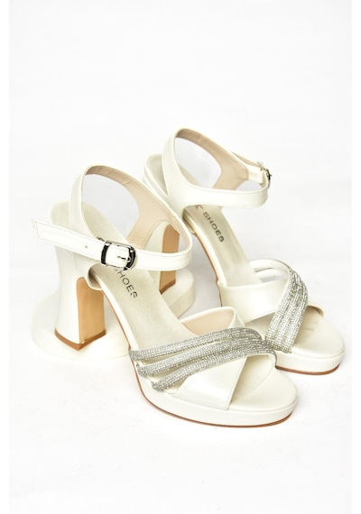 Fox Shoes S246575509 Sedef Kalın Topuklu Kadın Abiye Ayakkabı SEDEF