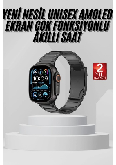 Akıllı Saat Aksesuarları Akıllı Saat Arama Konuşma Gps Ve Nfc Özelliği 3 Kordonlu Amoled Ekran