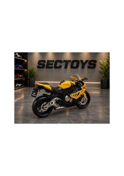 1:12 Ölçek Bmw S1000 Rr Diecast Model Motosiklet Sarı Kutulu Lisanslı Motosiklet