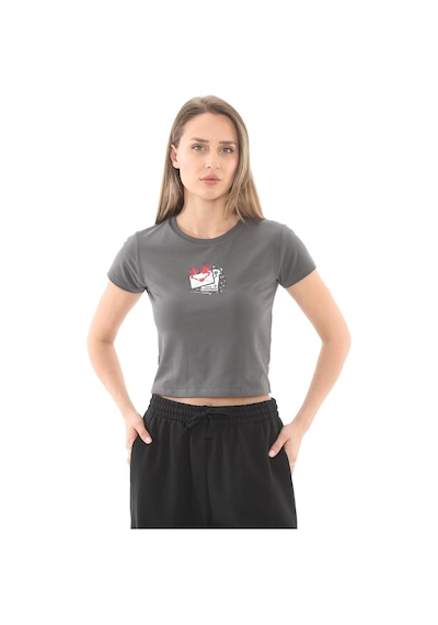 Converse Love Letter T-shırt Kadın T-shirt Gri 10027383-010 Gri
