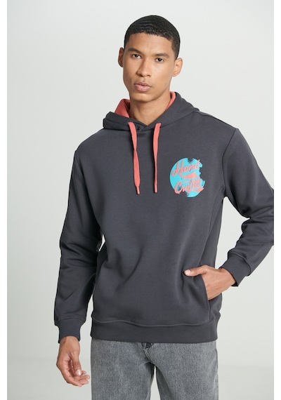 Lee Regular Fit Normal Kesim Kapüşonlu İçi Polarlı Sırt Baskılı Antrasit Sweatshirt Anthracite Lee Regular Fit Normal Kesim Kapüşonlu İçi Polarlı Sırt Baskılı Antrasit Sweatshirt Anthracite
