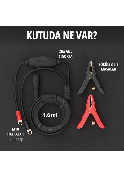 Noco Gpa002 Genıuspro25 İçin Maşalı Akü Bağlantı Kablosu