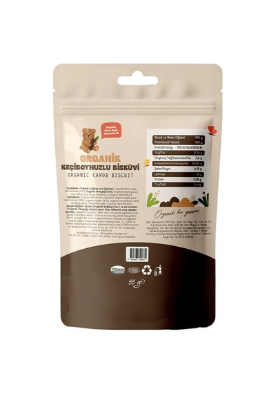 Ots Organik Keçiboynuzlu Bisküvi 55 Gr Organik Sertifikalı, Pestisit Analizli 55 G