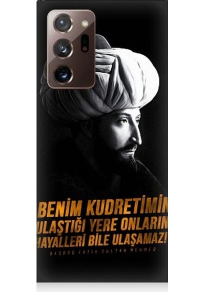 Samsung Galaxy Note 20 Ultra Uyumlu Fatih Sultan Mehmet Han Desenli Silikon Kılıf