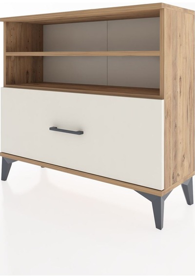 Arges Şifonyer 2 Raflı Tek Çekmeceli 88x30x80 Çam-aytaşı Çam