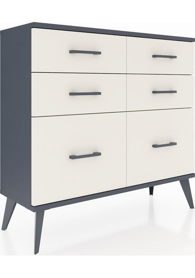 Arges Şifonyer 6 Çekmeceli 88x30x80 Antrasit-antrasit/aytaşı Antrasit/aytaşı Arges Şifonyer 6 Çekmeceli 88x30x80 Antrasit-antrasit/aytaşı Antrasit/aytaşı