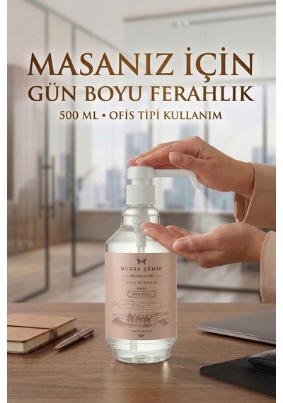 6'lı 500 Ml Sprey İpek Yolu Kolonyası, Ofis Kolonyası, Masa Üstü Kolonya, Banko Kolonyası