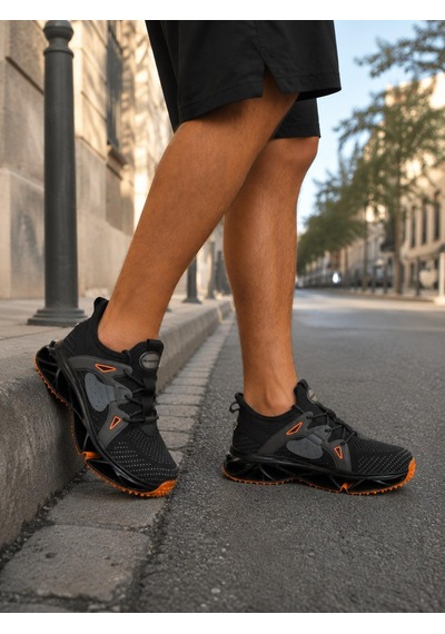 Modaonn Nefes Alabilen Triko Dokusu Ve Modern Tasarımıyla Erkek Sneaker Siyah