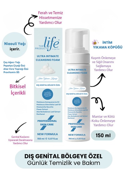 The Life Products Ultra Intimate Cleansing İntim Yıkama Köpüğü 150 ML