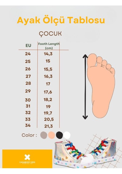Hologram Gri Cute Kız Çocuk Sneaker
