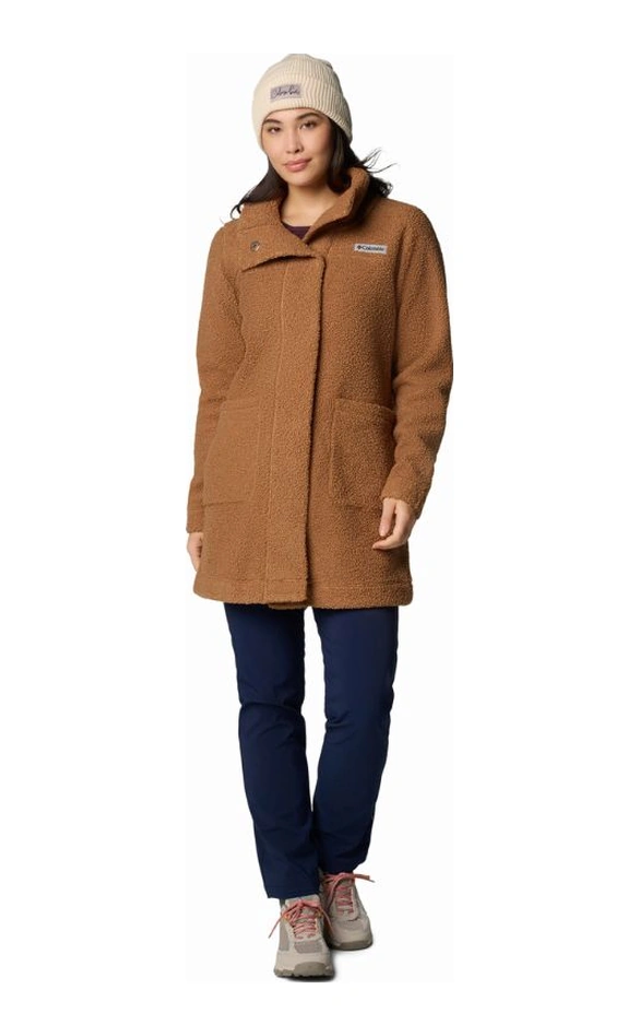 Columbia Panorama Long Jacket Kahverengi Kadın Outdoor Polar Ceket Al1333 Kahverengi Koyu