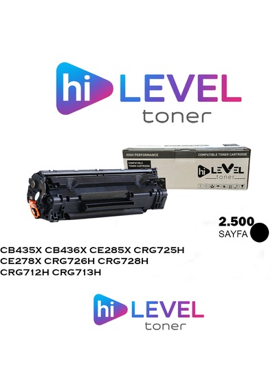 Ht-cf278x Hilevel Toner, Hp Canon Üniversal Toner Cb435x Cb436x Ce285x Crg725h Crg726h Crg728h Crg712h Crg713h Ekstra Yüksek 2.5k Sayfa Muadil Toner