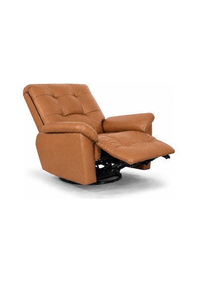 Smarto Relax Basel Elektrikli Masajlı Döner Sallanan Tv Koltuğu Kontrol Panelli Ergonomik Gerçek Deri Baba Koltuğu Açık Kahverengi