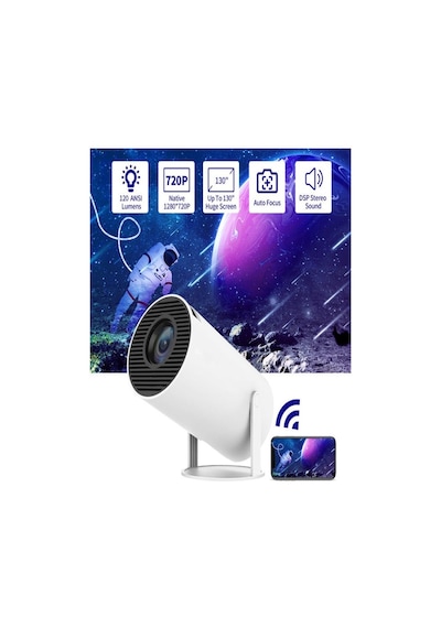 Yoosee Android 11 Dual Wi-Fi 4K UHD FHD Led 1200 Mini Projektör