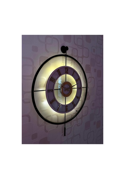 Pey Aksesuar Metal Camlı Duvar Saati 60x80 Cm Büyük Boy Işıklı Gerçek Cam Siyah-seffaf-beyaz-gold M61-siyah-seffaf-beyaz-gold