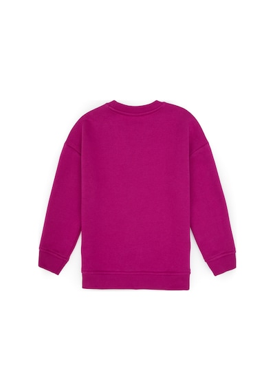 U.S. Polo Assn. Kız Çocuk Fuşya Şardonlu Bisiklet Yaka Basic Sweatshirt 50316810-VR023