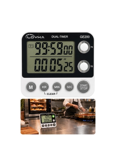 Loyka Ge200 Çift Ekranlı Dijital Zamanlayıcı Ve Kronometre
