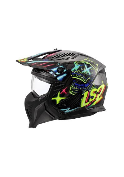 Ls2 Drıfter Rayz Siyah-mavi Kask Siyah