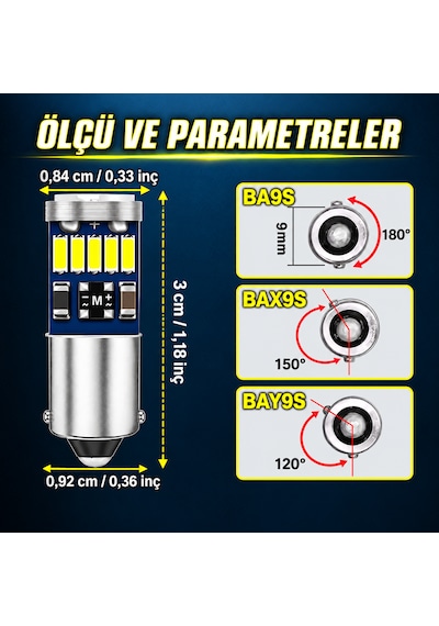 H6w Bax09 Led Ampul 2 Adet