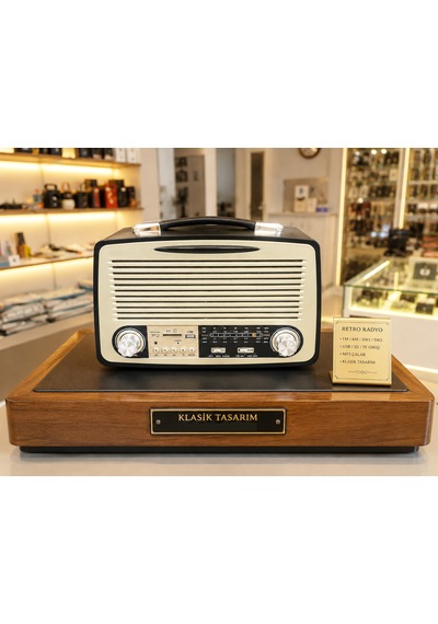 Nostaljik Radyo Md-1700bt Bluetooth Fm Usb Sd Kart