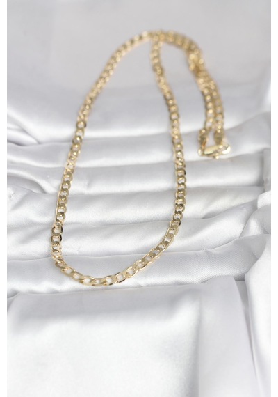 Zarif Boyunlar İçin 60cm Golden Pirinç Kalın Zincir Stil Kadın Kolye Standart 04016375