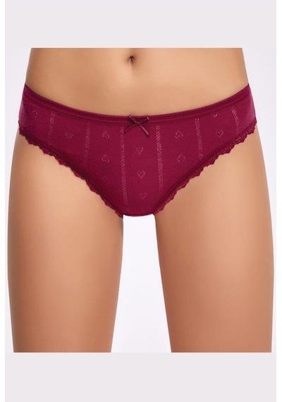 Ilke Kadın Jakarlı (Transferli Ribana) Dantelli Slip 273 - 12 A