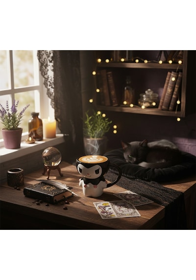 Kuromi Karakterli 3d Tasarım Seramik Kupa Çok Renkli