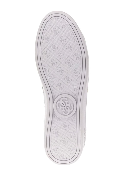 Guess Kadın Britz Monogram Desenli Metalik Detaylı Sneaker - Bej 4221502