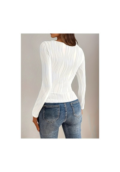 Fashion's Beyaz Elastanlı Polyester Pluz Yuksek Bel Uzun Kollu Yuvarlak Yaka Klasik Kesim Örme Kumaş Beyaz Fashion's Beyaz Elastanlı Polyester Pluz Yuksek Bel Uzun Kollu Yuvarlak Yaka Klasik Kesim Örme Kumaş Beyaz