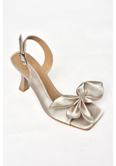 Fox Shoes K749384904 Ten Kumaş Kadın Topuklu Ayakkabı Ten Rengi