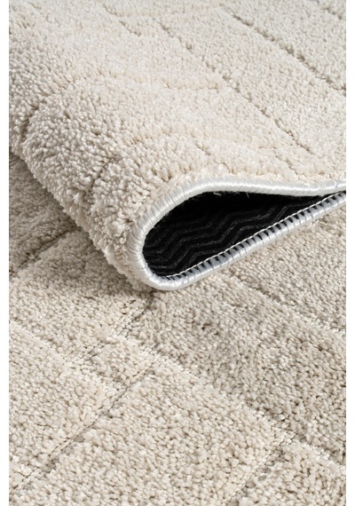 Raschel Carpet Kaymaz Taban Moopy Krem Bukleli Yumuşak Soft Dokuma Yolluk Halı Antialerjik Yolluk Lp1001a Krem Krem