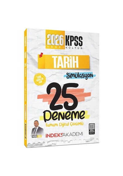 İndeks Akademi 2026 Kpss Tarih Simülasyon 25 Deneme Çözümlü - Aydın Yüce İndeks Akademi Yayıncılık