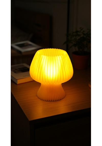 Akordeon Tasarım Masa Lambası - 3d Pleated Doku Dekoratif Gece Lambası Modern Ev Hediyesi Aydınlatma Sarı