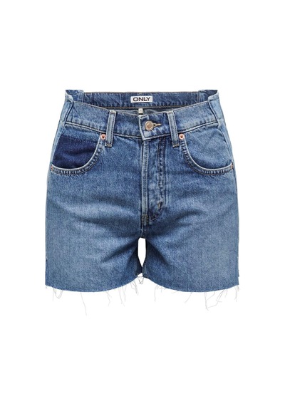Only Onlcarly Mw Reworked Denim Şort Cro 15323765 Mavi 001