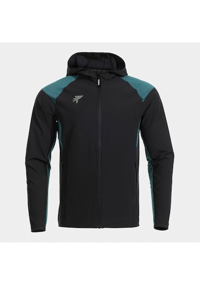 Joma Outdoor Deva Erkek Tam Fermuarlı Kapüşonlu Rüzgarlık Siyah