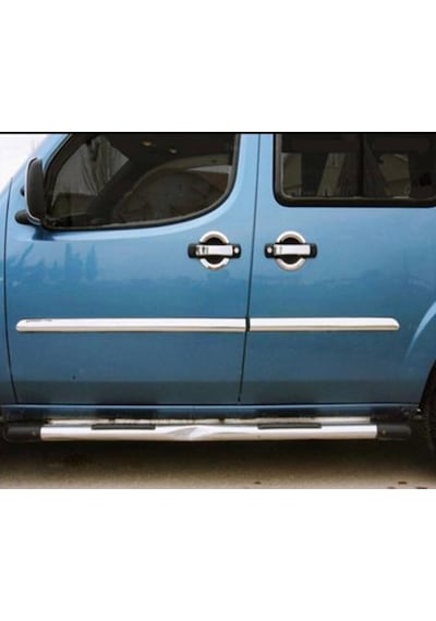 Fiat Doblo Uyumlu 2000-2006 Krom Yan Kapı Çıtası 4 Parça Paslanmaz  Çelik