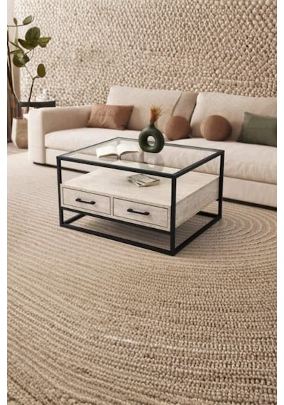 1640 Montana Sidon Orta Sehpa Modern Ahşap Tasarım, 84x70x50 Cm Çok Renkli