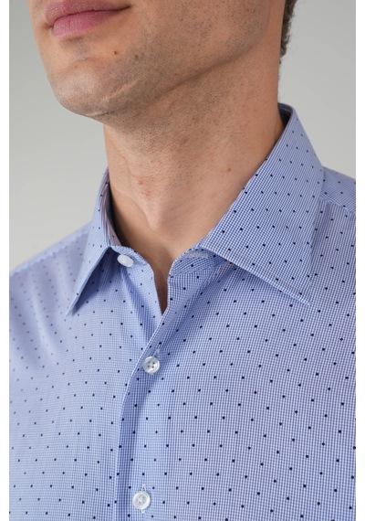 Bisse Uzun Kollu Klasik Mavi Regular Fit Erkek Gömkek Gmkls252014 36 K.mavi