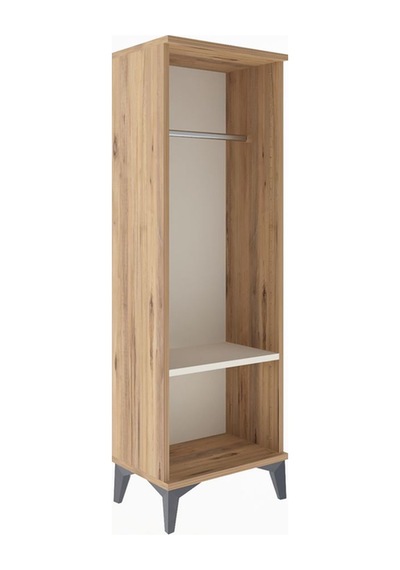 Arges Dolap Tek Raflı Tek Askılı 44x30x134 Çam-aytaşı Çam