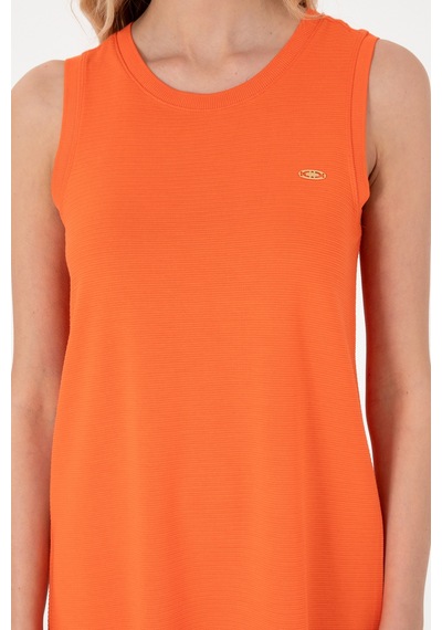 U.S. Polo Assn. Kadın Nar Çiçeği Kolsuz Mini Boy Örme Elbise 50297895-VR039
