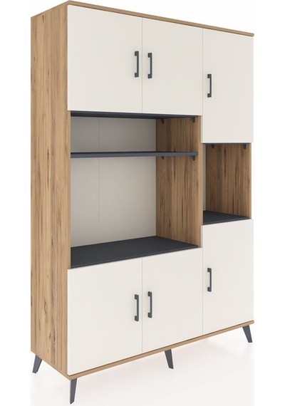 Hyperion Dolap 9 Raflı 6 Kapaklı 132x44x195 Çam-aytaşı/antrasit Aytası/antrasıt Hyperion Dolap 9 Raflı 6 Kapaklı 132x44x195 Çam-aytaşı/antrasit Aytası/antrasıt