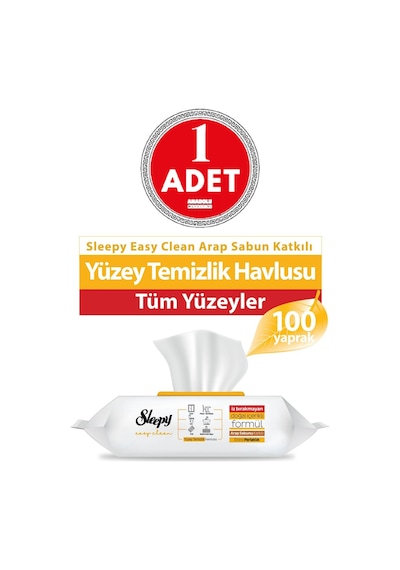 Sleepy Easy Clean Yüzey Temizlik Havlusu 100'lü Diğer